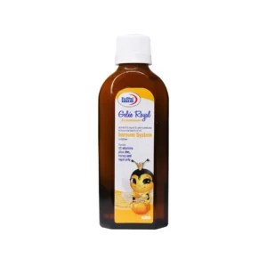 بطری شربت تقویتی رویال ژلی کیندر حجم ۲۰۰ میلی لیتر برای تقویت سیستم ایمنی و افزایش اشتهای کودکان