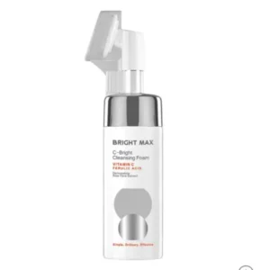 بطری پمپی فوم پاک کننده و روشن کننده صورت پریم حاوی ویتامین C مدل سی برایت (C-Bright) برای انواع پوست