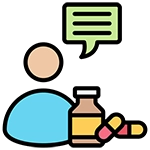 تصویر یک داروساز متخصص در حال پاسخ به سوالات تخصصی دارویی و پوستی کاربر