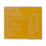 جدول ترکیبات و مواد تشکیل دهنده قرص فم استایل 1 شامل دوز اسید فولیک، ید و ویتامین B6