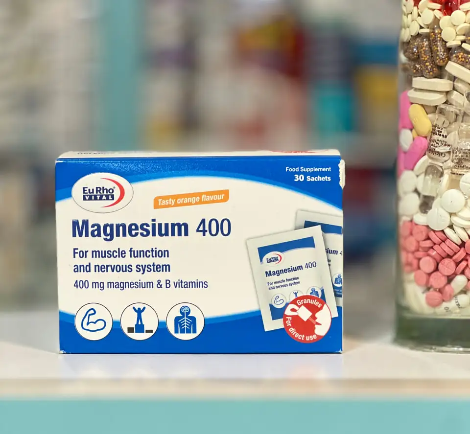 ساشه منیزیم 400 یوروویتال، پودر دایرکت برای گرفتگی عضلات و کاهش خستگی، خرید در تبریز