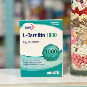 قرص ال-کارنیتین 1000 میلی گرم یوروویتال، مکمل چربی سوز و انرژی زا، خرید در تبریز