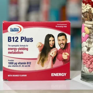 جعبه ویال خوراکی ب ۱۲ پلاس یوروویتال ۶ عددی برای رفع خستگی - داروخانه سودافارما