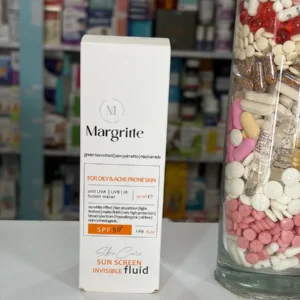 خرید فلوئید ضد آفتاب ساده پوست نرمال تا خشک مارگریت SPF50 در سودافارما
